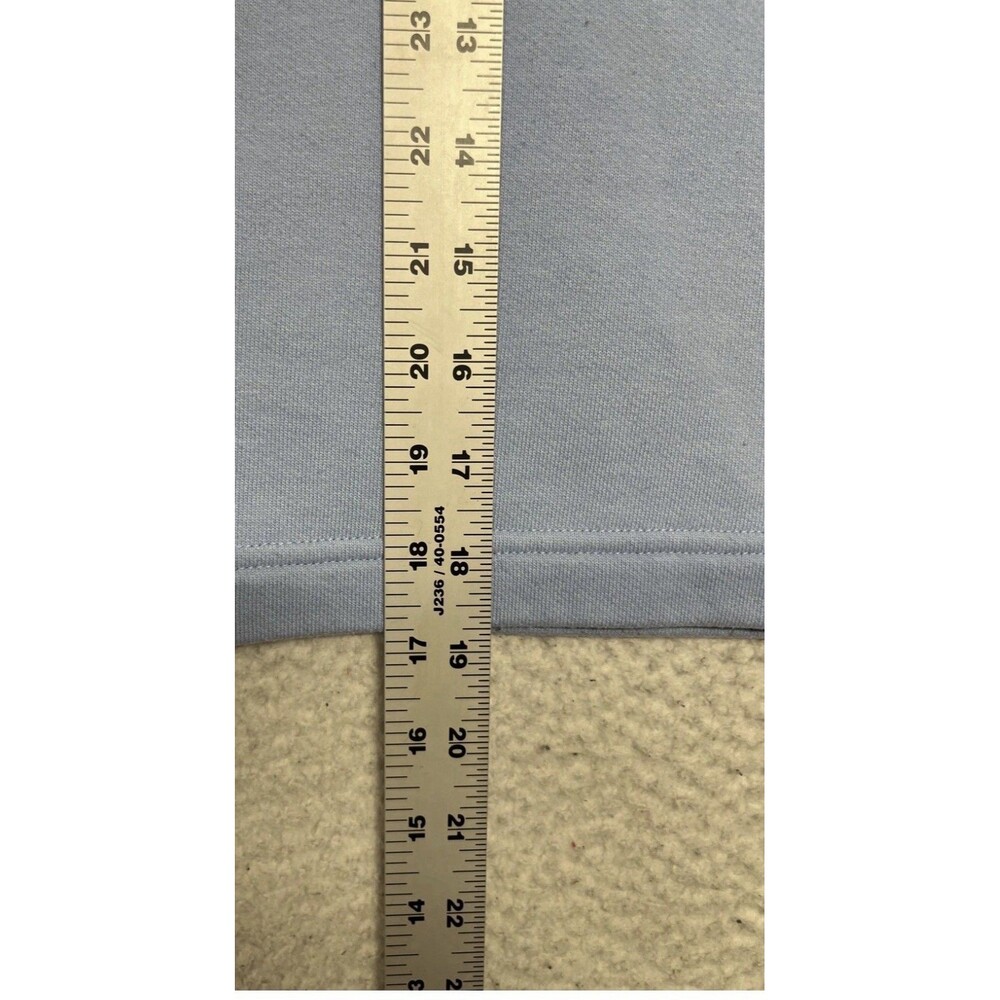 Alo Yoga Polo Pullover Womens Medium Blue Cropped Long Sleeve Collared Top - Picture 7 of 7